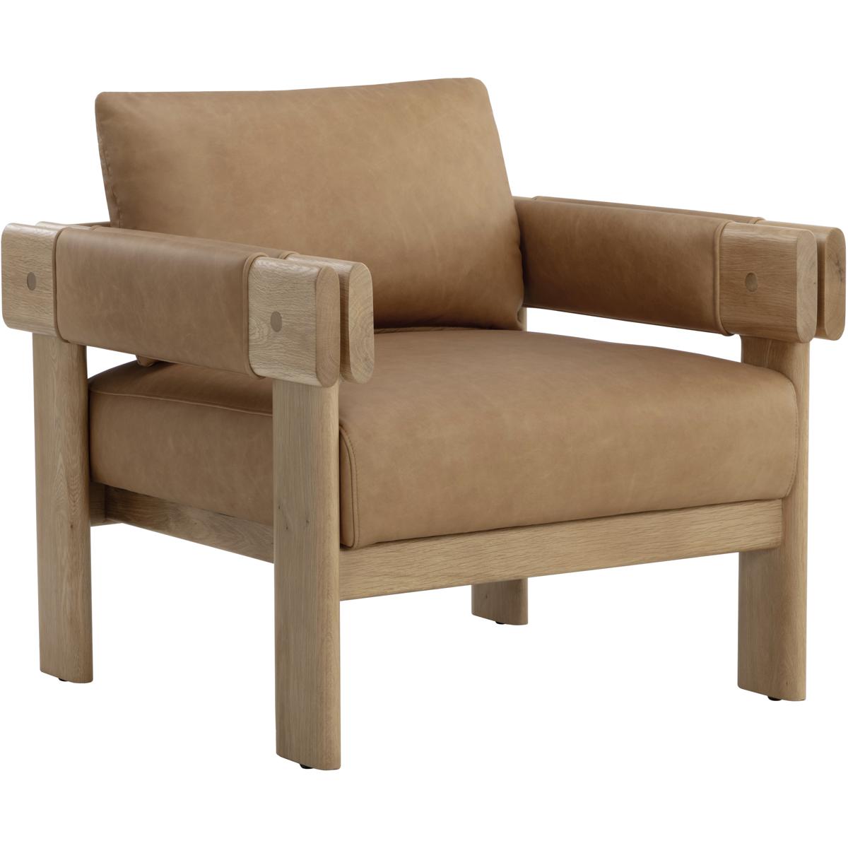 SUNPAN 111650 Carmichael Ludlow Sesame Leather Lounge Chair